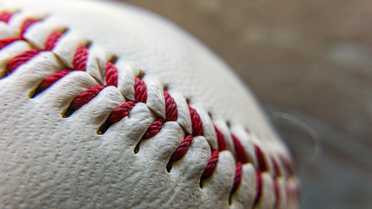Ball, baseball, red stitches, sports equipment, sport, closeup, baseball, baseball, baseball, baseball, baseball