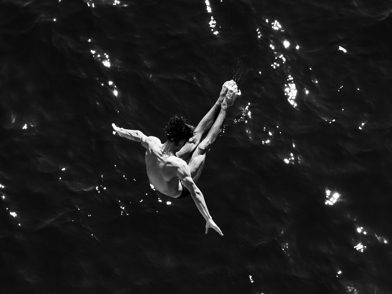 Man, dive, jump, high, body, beautiful, sea, ocean, wave, nature, sunny, male, bounce, sport, health, athletic, athlete, cliff