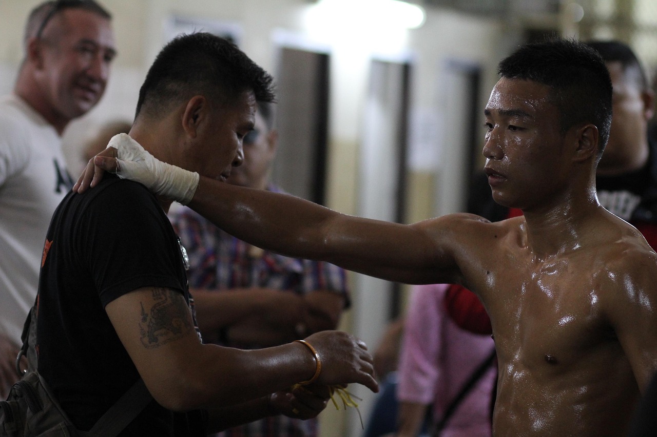 Thai boxer, trainer, muay thai, fighter, men, kick boxing, martial arts, fitness, sport, fight stadium, backstage, bangkok, muay thai, muay thai, muay thai, muay thai, muay thai, martial arts