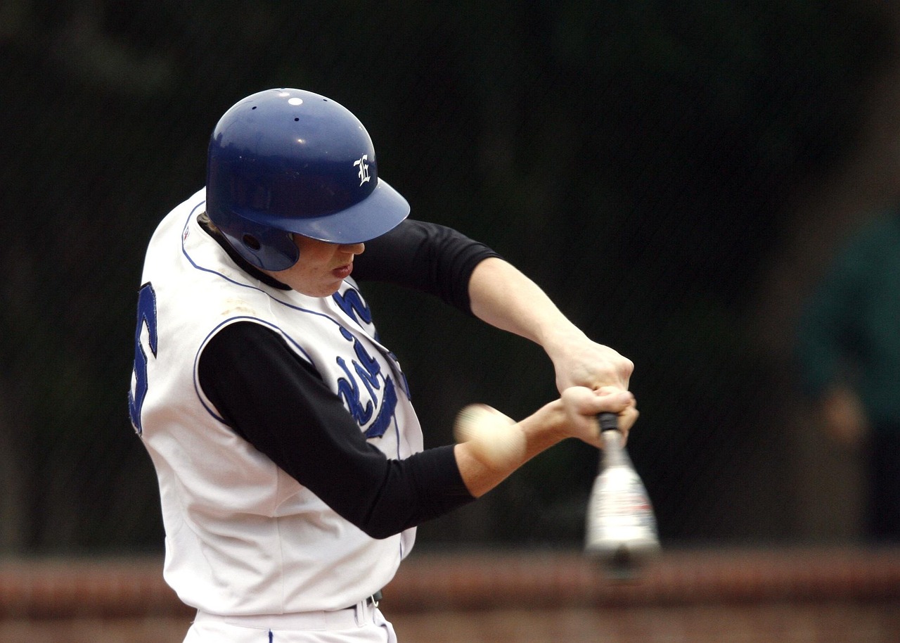 Baseball, baseball player, batter, hitter, bat, ball, foul tip, swing, swinging, helmet, play, athlete, competition, player, game, sport, action, youth, teenager, high school, baseball, baseball, base