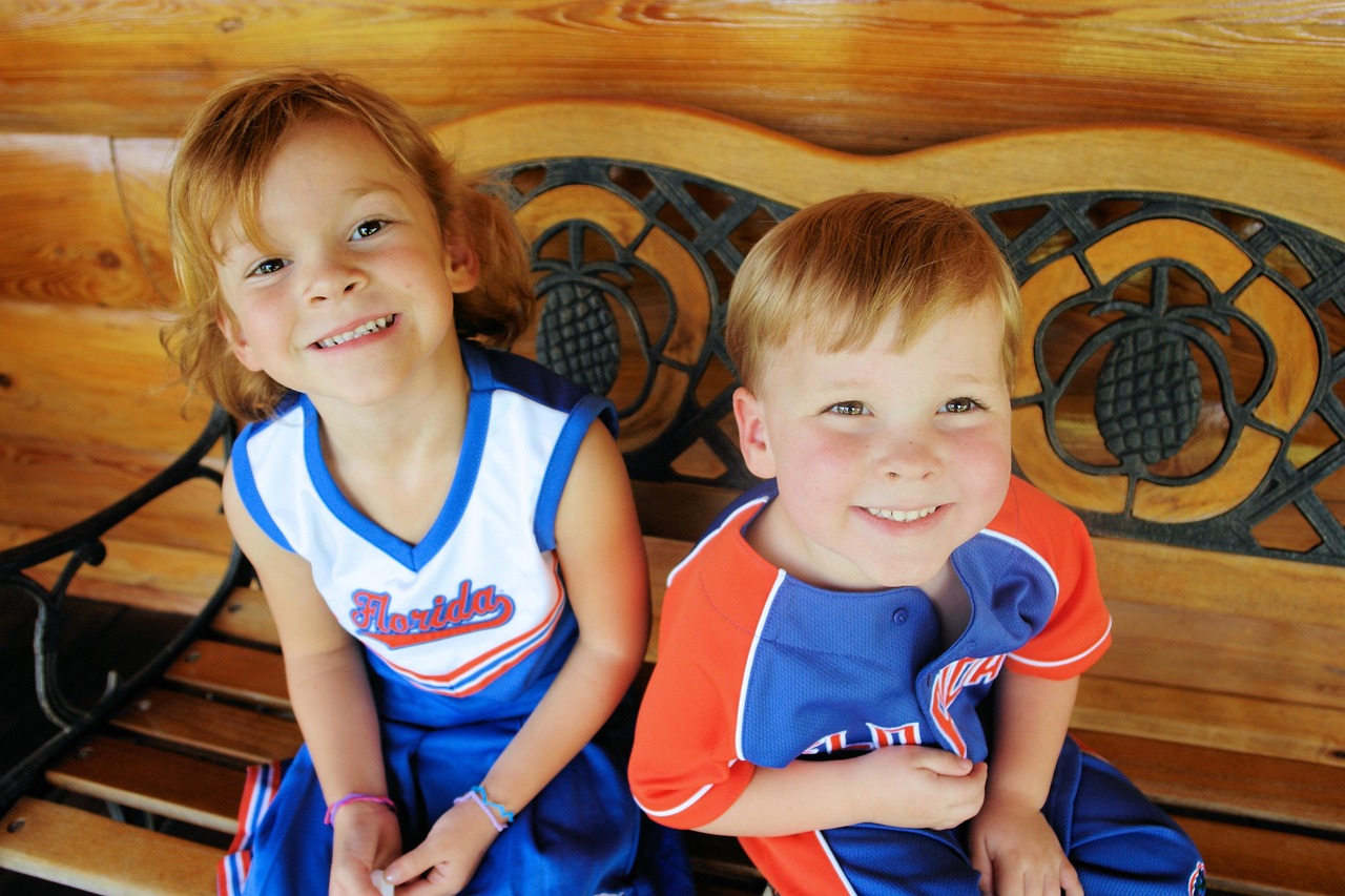 Kids, gator fans, football, team spirit, cheer, spirit, team, sport, game, competition, cheerleader, college, uniform, cheerful, young, girl, enthusiasm, fan, female, cheerleading, cheering, male, exc