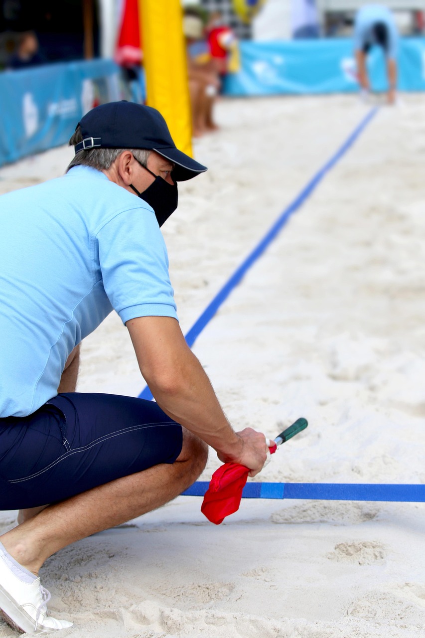 Beach volleyball, sport, referee, linesman, volleyball, ball sports, sand, beach, nature, playing field, competition, championship, tournament