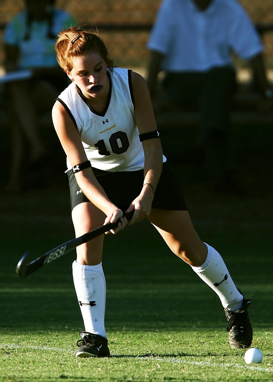 Field hockey, player, female, game, stick, ball, grass, athlete, athletic, competition, action, nature, hockey stick, legs, competitive, girl, active, motion, sport