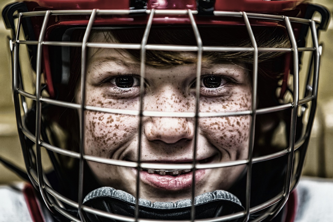 Hockey, helmet, face, sport, portrait, grid, hockey player, freckles, boy, athlete, freckled face, braces, hockey, hockey, hockey, hockey, hockey, helmet, braces