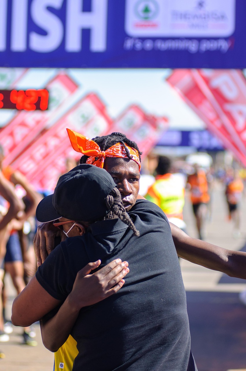 Athletes, marathon, finish line, runners, sport, hugging, finish line, finish line, finish line, finish line, finish line