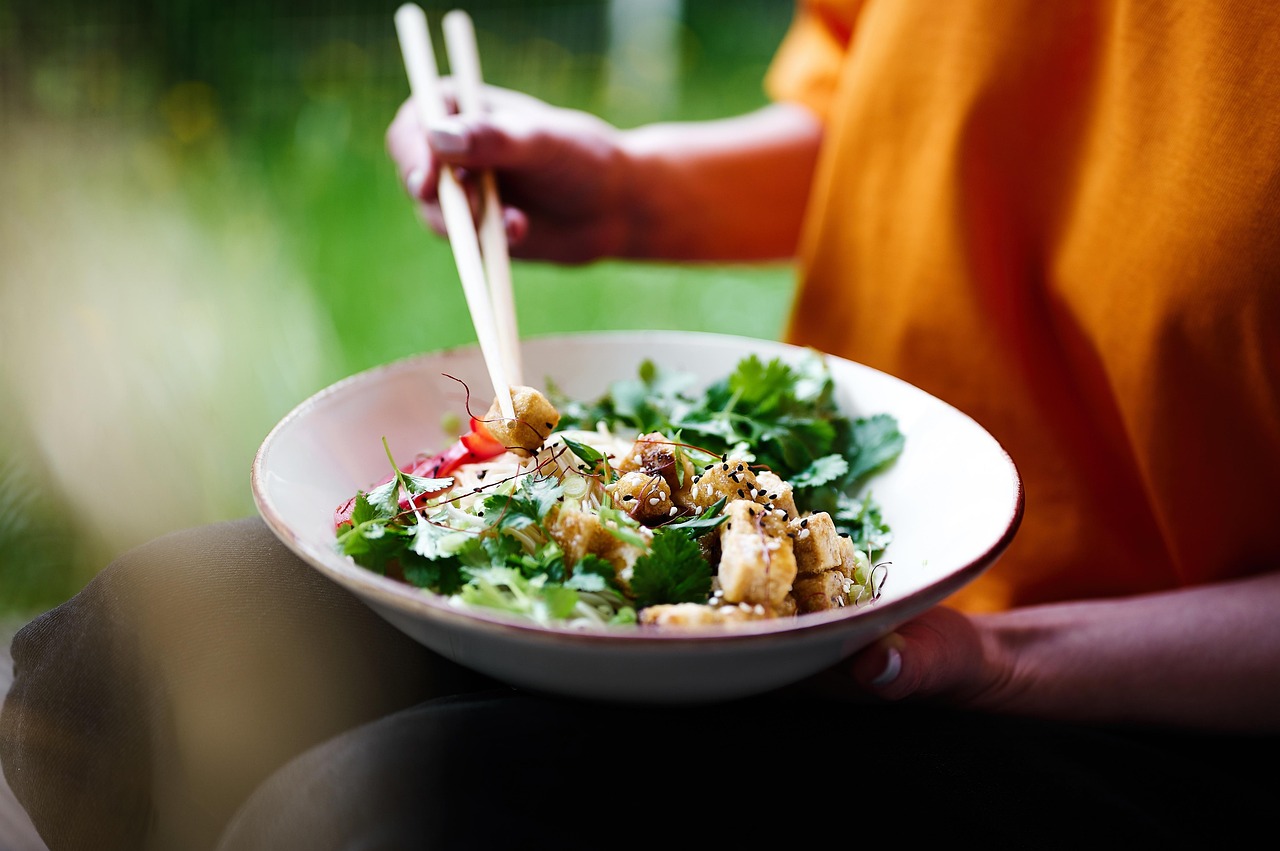 Salad, asian, food, dish, meal, cuisine, delicious, tasty, kitchen, pasta, plate, tofu, peppers, healthy, coriander, salad, salad, salad, salad, salad, tofu, tofu