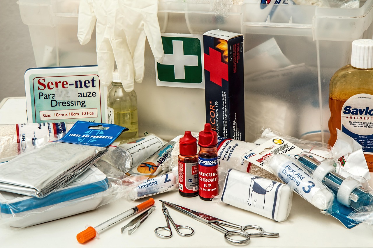 First aid, kit, first aid kit, medical, emergency, medicine, cross, box, safety first, injury, pharmacy, first-aid, treatment, rescue, accident, bandage, healthcare, assist, help, pain, care, first ai