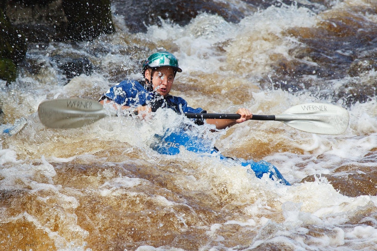 Action, active, boat, danger, nature, excitement, kayak, kayaking, man, paddle, people, rapid, rapids, river, rough, splash, sport, water, wave, whitewater