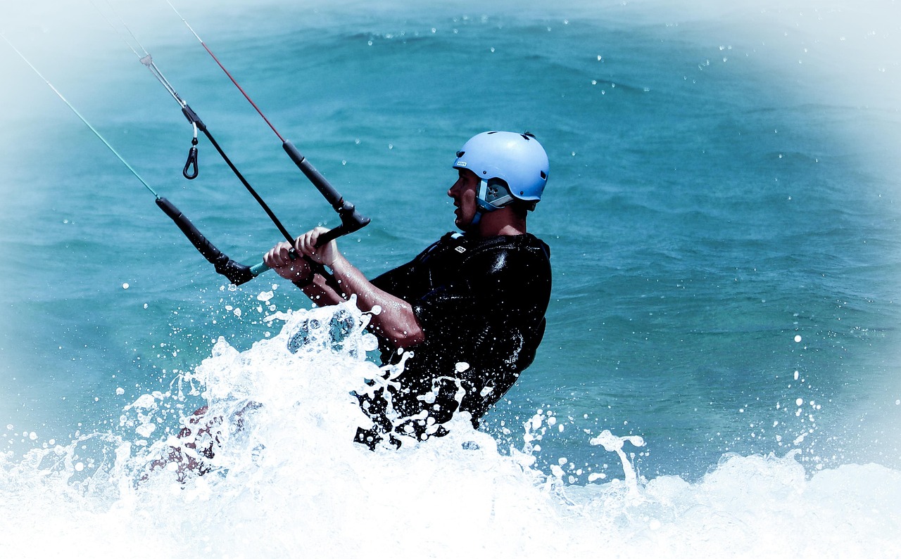 Kite surfing, kitesurfer, kitesurfing, sea, waves, nature, sports, athlete, adventure, activity, man