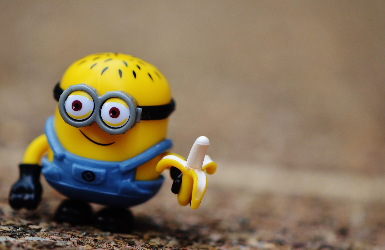 Minion, fun, toy, children, figure, yellow, cute, meal, banana, fruit, healthy, minion, banana, banana, banana, banana, banana