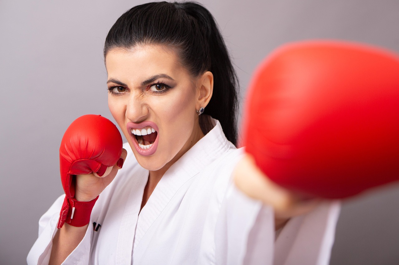 Face, woman, portrait, karate, sport, fist, fighter, boxing, judo, belt, competition, action, practice, martial arts, girl, combat, exercise, training, self-defense, mma, box, martial arts, martial ar