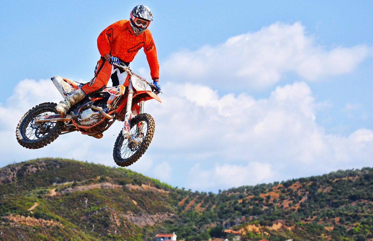 Motocross rider, jump, dirt bike, biker, extreme sports, extreme, motorcycle, sport, race, motor, rider, helmet, speed, man, competition, racing, motorcyclist, nature, male, motorsport, motorbike, sui