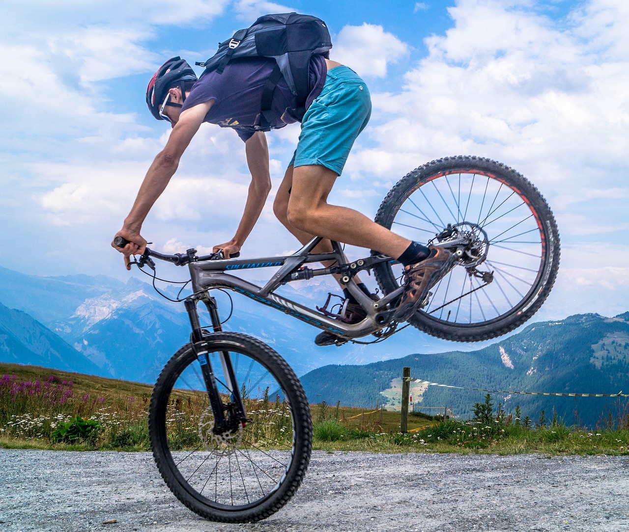 Active, bike, biker, cycling, cyclist, exercise, fitness, fun, leisure, man, person, recreation, ride, sport, blue fitness, blue exercise, blue workout, blue sports, blue bike, blue fun, cycling, cycl