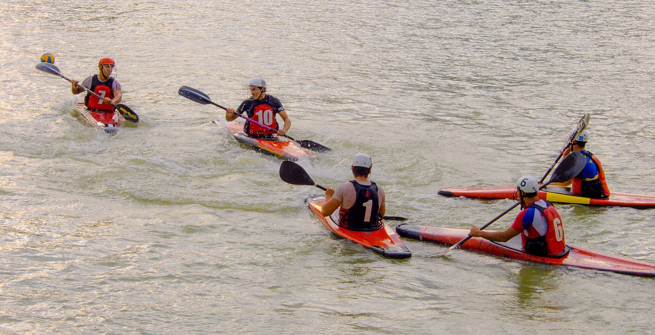 Sport, competition, oars, canoe, nature, lake