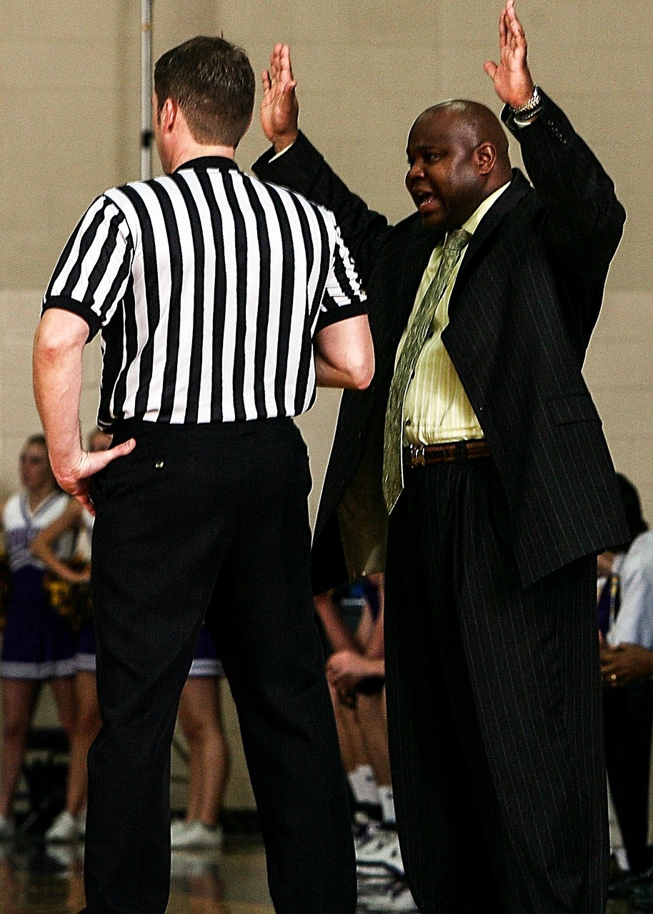 Basketball, coach, referee, stripes, striped, disagreement, protest, sport, game, male, activity, discussion, argument, men, action, disagreement, disagreement, argument, argument, argument, argument,