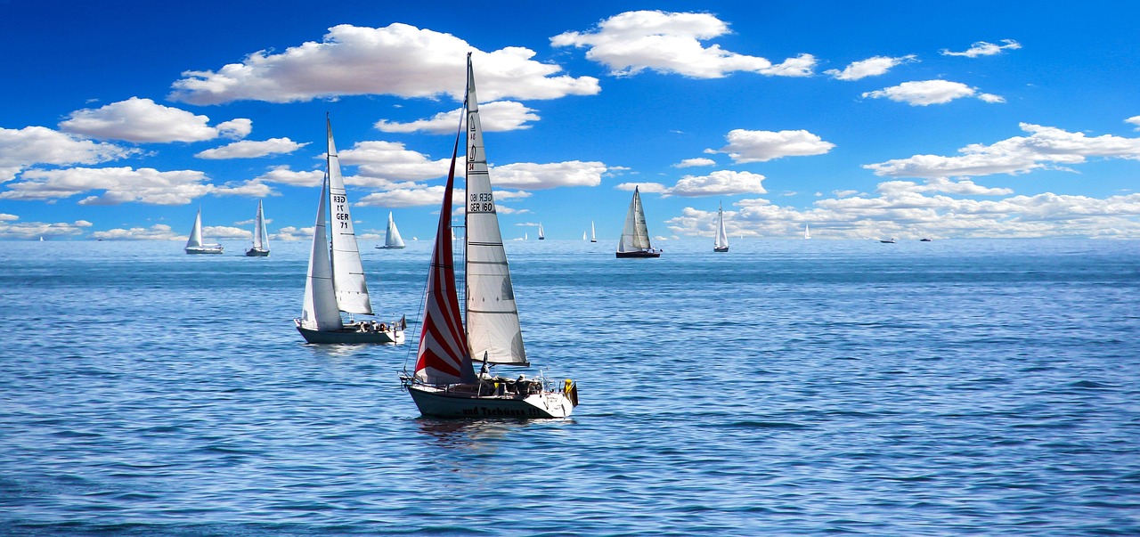 Sailing boat, sail, lake constance, boat, sea, leisure, sport, sailing school, wind, clouds, nature, sky, blue sky, blue waters, regatta, adventure, competition, water sports