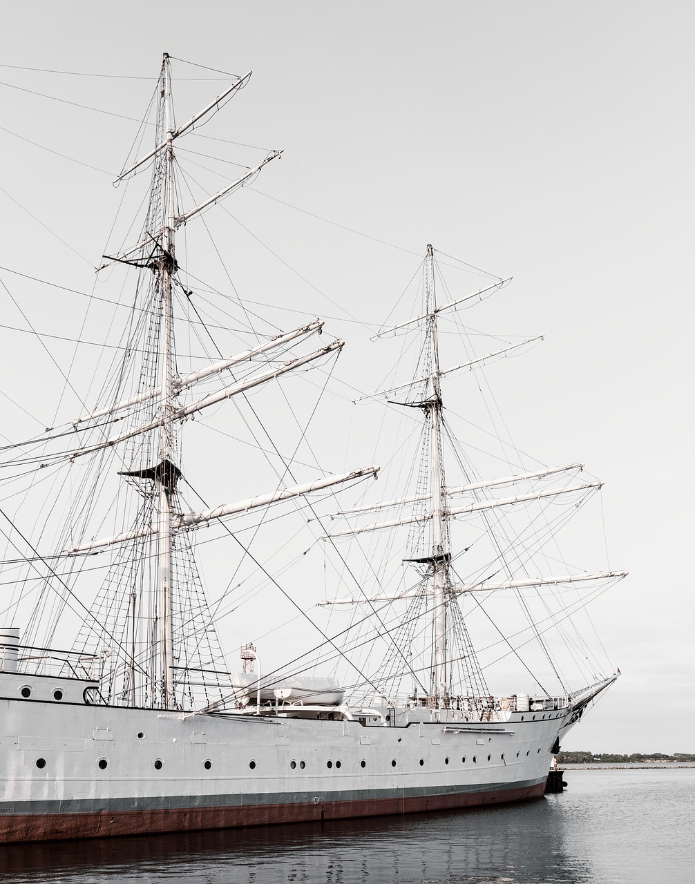 Gorch fock, nature, ship, sailing vessel, port, sail, sea, water, navy, sail training ship