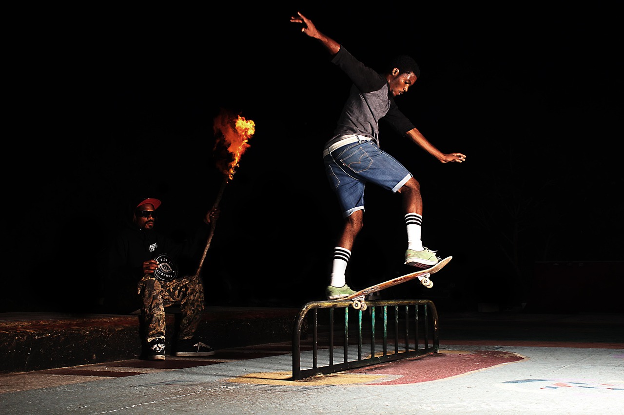 Skateboarding, caribbean, african american, fire, adult, young, professional, motivation, people, person, board, black, black motivation, black board