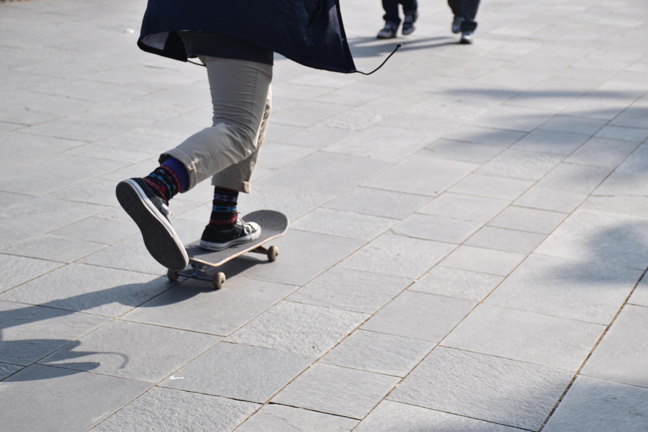 Skateboard, spain, skateboarding, sport, activity, male, urban, gray sports