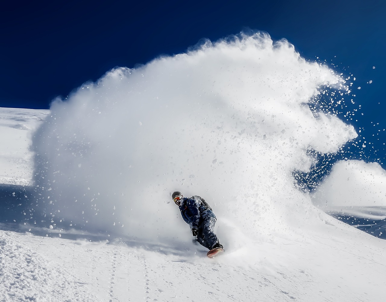 Snowboarding, ski slope, mountains, snow, winter, extreme sports, downhill, hdr, nature, blue sports, blue snow