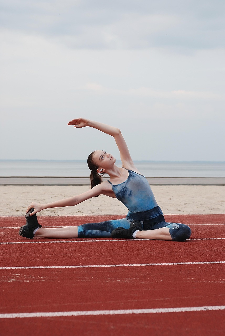 Girl, stretching, warming up, run, young woman, sports, fitness, red, running track, run, fitness, fitness, fitness, fitness, fitness