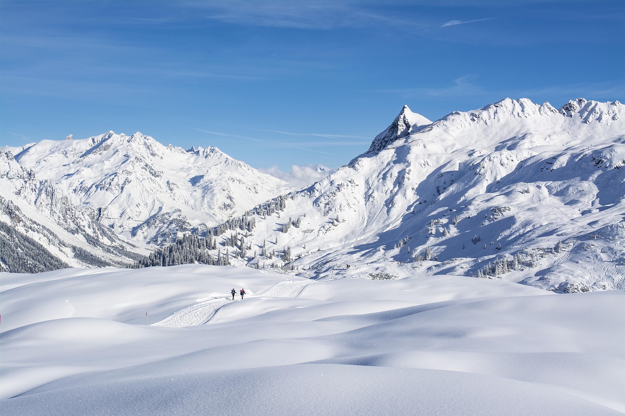 Nature, winter, snow, ski, vorarlberg, klostertal, alps, austria, ski area, people, view, landscape, mountains, mountain peak, winter landscape, covered in snow, alpine, winter, winter, snow, snow, sn