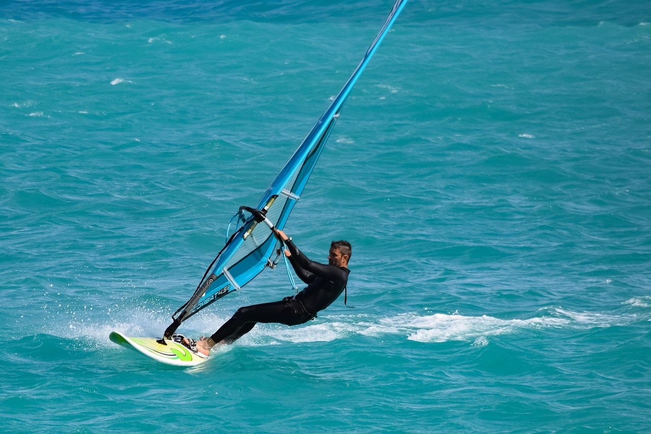 Windsurfing, surfer, recreation, leisure, sea, fun, water, sport, action, active, nature, athlete, motion, lifestyle