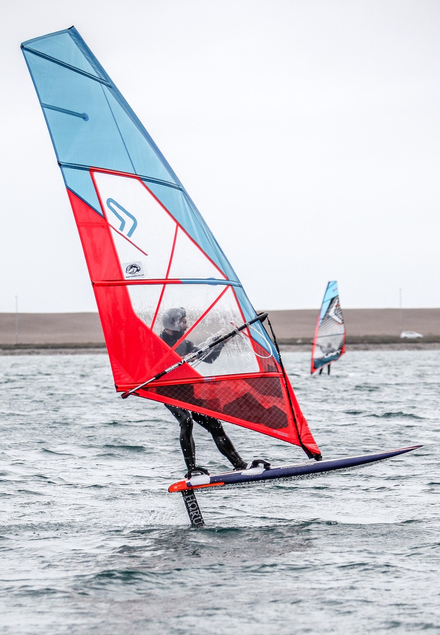Windsurfing, foiling, nature, water, foil, sail