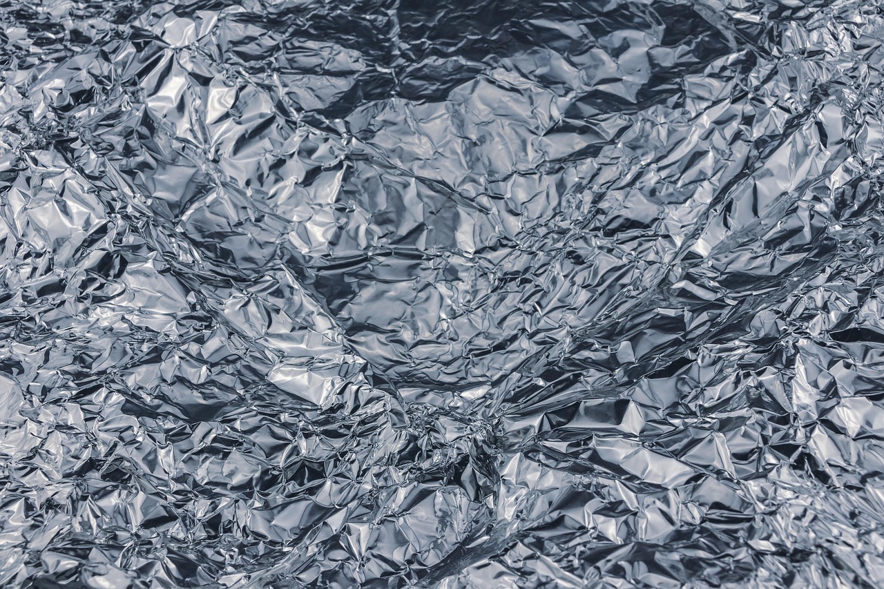 Aluminum foil, crumpled foil, aluminum, texture, shine, aluminum, texture, texture, texture, texture, texture