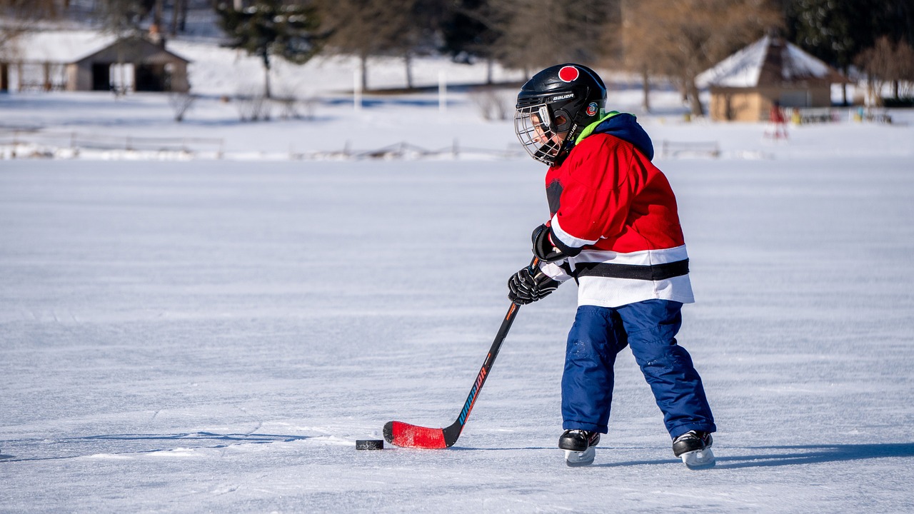 Kid, hockey, ice, skating, game, hokey, play, boy, puck, sport, player, sports, winter, child, competition, stick, frozen, snow, helmet, lake, icy, cold, frost, nature, blue gaming, blue game, blue ga