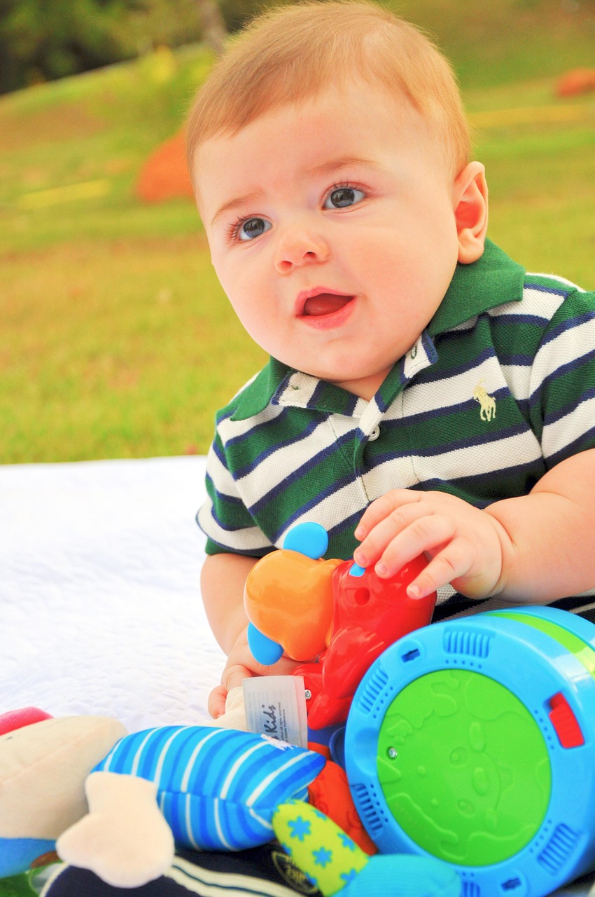 Baby, kid, todler, toys, outdoors, beautiful smile, polo shirt, striped, todler, todler, todler, todler, todler, polo shirt